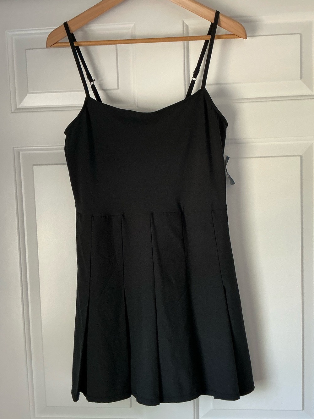 Abercrombie & Fitch Black Pleated Spaghetti Strap Traveler Mini Dress S - Picture 2 of 16